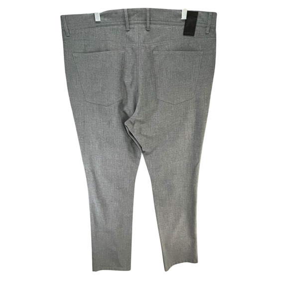 Alberto Ceramica Stone Pants Men 40x34 Gray Modern Fit Straight Leg Smart Casual - Picture 3 of 14